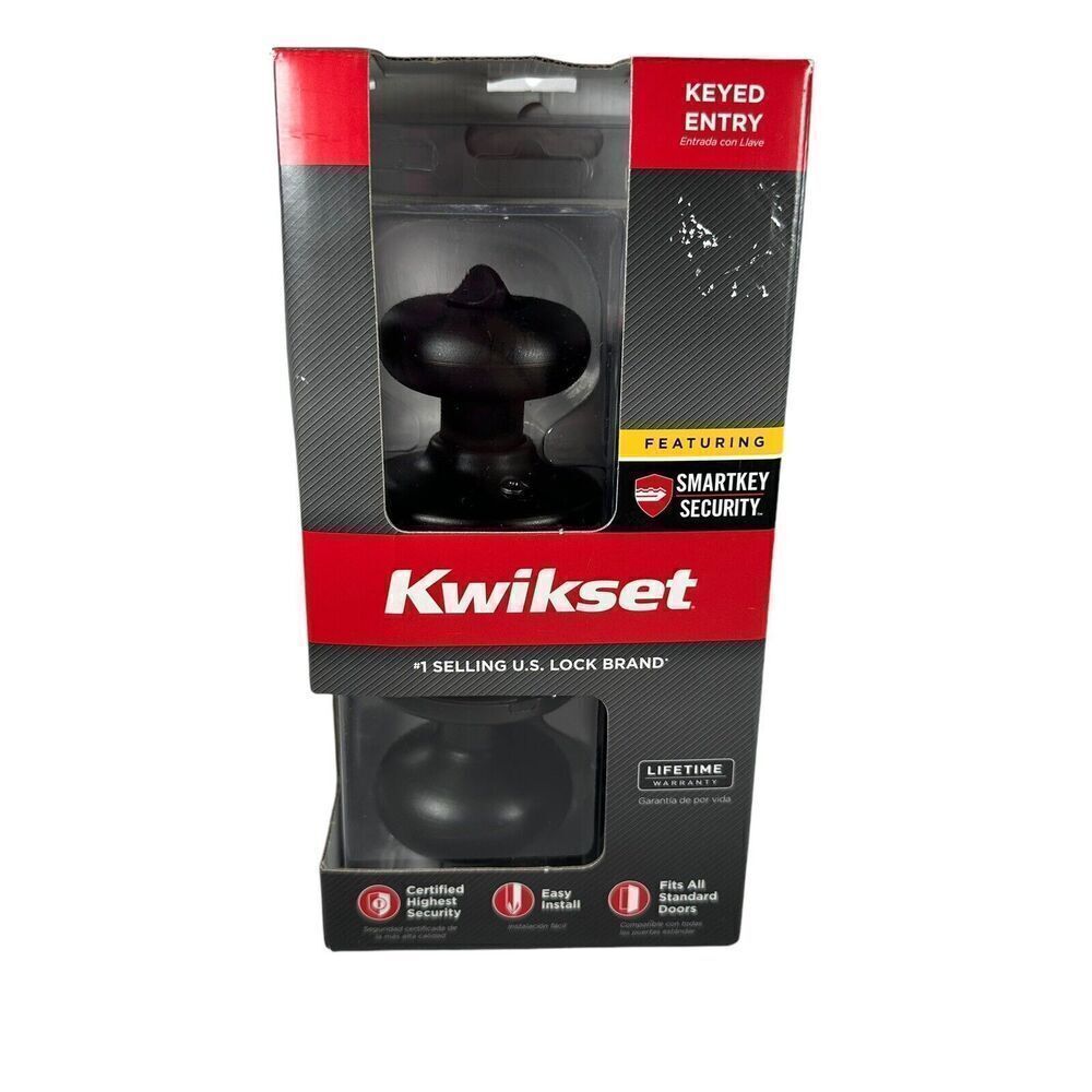 Kwikset 97402-737 Juno Keyed Entry Knob‎ Venetian Bronze SmartKey Door